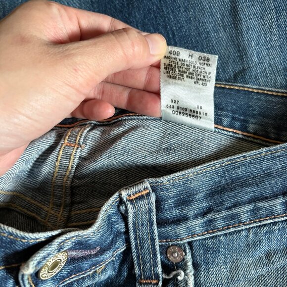 Levi's Skinner USA Made Low Rise Boot Cut Jeans - Men's Size 34*32 - Blue - Picture 6 of 12